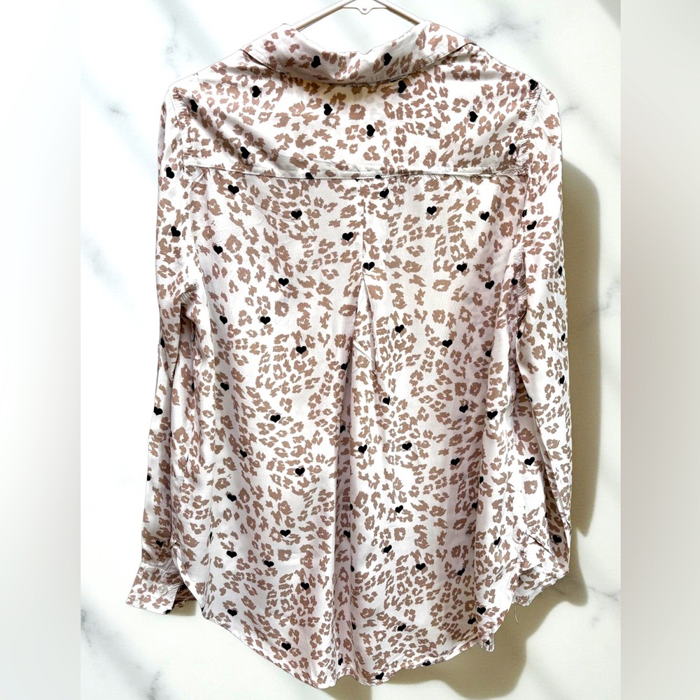 Velvet Heart Leopard Blouse Button Up Rayon Medium (3 for $12 item) - Picture 2 of 6